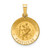 14KT Gold  Polished and Satin St. Christopher Medal Hollow Pendant XR1298
