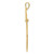 14KT Gold  Small Polished Angel Charm C349