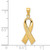 14KT Gold  Two-tone Diamond-cut 15 Pendant K5886