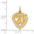 14KT Gold  with Rhodium Diamond-cut LOVE Pendant YC1077