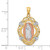 14KT Gold  Two-tone with White Rhodium Guadalupe Medal Pendant K5646