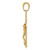 14KT Gold  Childrens CZ Sea Turtle Chain Slide YC1298