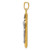 14KT Gold  Gold Polished INRI Medium Crucifix Pendant XR1495