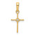 14KT Gold  Two-Tone Medium Lacy-Edge Inri Crucifix Pendant C4387