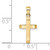 14KT Gold  Polished D/C Small Cross Charm K6269