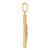 14KT Gold  Satin Diamond-cut Sun Pendant K5967