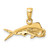 14KT Gold  Polished and Satin St Nicholas Medal Hollow Pendant XR1371