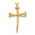 14KT Gold  Polished Satin and D/C Crucifix Pendant K5541