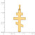 14KT Gold  with White Rhodium Diamond-cut Latin Cross Pendant K10067