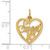14KT Gold  Polished Beaded Cross K8442