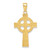 14KT Gold  Polished Tube Cross Pendant K6182