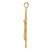 14KT Gold  Block Cross Charm K8567