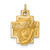 14KT Gold  Polished/Satin First Holy Communion Medal Hollow Pendant XR1388