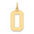 14KT Gold  Polished Nail Cross Pendant C1964