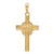 14KT Gold  Two-tone Polished INRI Crucifix Cross Pendant XR1859