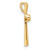 14KT Gold  RN Caduceus Cross Charm D3484