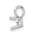 14KT Gold  Diamond-cut Cross with X Center Pendant K6153