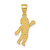 14KT Gold  Boy Waving with Heart on Pocket Charm D3994