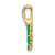 14KT Gold  Beaded Accent with Cross Behind Crucifix Charm K8587