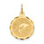 14KT Gold  Solid Polished/Satin Small 4-Way Medal XR1785