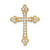 14KT Gold  Two-tone Polished INRI Crucifix Pendant XR1637