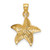 14KT Gold  Polished Diamond-cut Textured Crucifix Pendant K10093