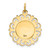 14KT Gold  Solid Polished/Satin Oval Miraculous Medal XR1753