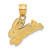 14KT Gold  3D Enameled Coffee Cup Pendant K2826