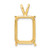 14KT Gold  Satin Diamond-cut Moon Charm C137