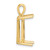 14KT Gold  Satin Diamond-cut Moon Charm C137
