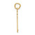 14KT Gold  Satin Finish Accent Stick Cross Pendant C4219