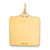 14KT Gold  Satin Finish Accent Stick Cross Pendant C4219