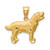 14KT Gold  Solid Polished Horseshoe Charm K830