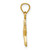 14KT Gold  Polished and Satin Miraculous Medal Charm K8487