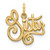 14KT Gold  Polished Double Heart Pendant YC1605