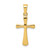 14KT Gold  Two-Tone with White Rhodium Lady Guadalupe Cross Pendant D4349