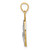 14KT Gold  Wishbone Charm XAC336
