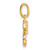 14KT Gold  with Rhodium 3-D Pipe Wrench Charm A2197