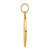 14KT Gold  Filigree Beaded Outline Cross Charm K8568