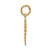 14KT Gold  Polished Cut-out Fleur de Lis Cross Pendant XR1603