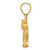 14KT Gold w Pear 3-Prong Cast V-End 9 x 6mm Pendant Setting WG992-6