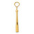 14KT Gold  Textured Octopus Charm K7428