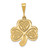 14KT Gold  Yellow and Rose Gold with White Rhodium Oval 3 Rose Pendant K5310