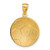 14KT Gold  Solid Satin Polished Aries Zodiac Oval Pendant C2843