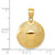 14KT Gold  Solid Satin Polished Aries Zodiac Oval Pendant C2843