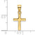 14KT Gold  Polished Beaded Cross Pendant K9856