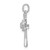14KT Gold  White Gold 3-D Airplane Charm D1228