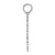 14KT Gold  with Rhodium Diamond-cut Cross Pendant K5018