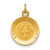 14KT Gold  Pink Enameled Tropical Drink Pendant K1819