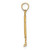 14KT Gold  White Polished Cross Pendant D4651